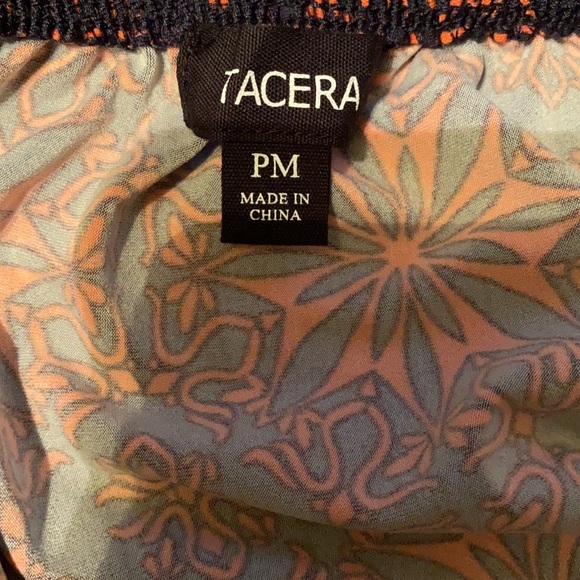 Brand New! Tacera Printed Navy/Coral Jumpsuit size PM - Picture 8 of 13